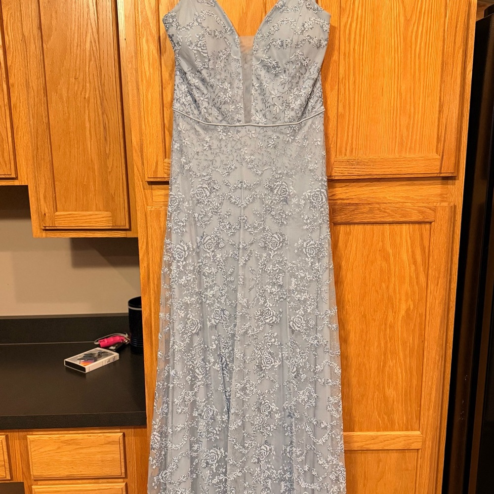 Windsor Light Blue Lace Prom Dress